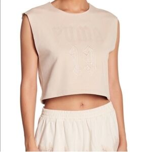 Puma x Fenty  NWT Nude Cropped logo tank .